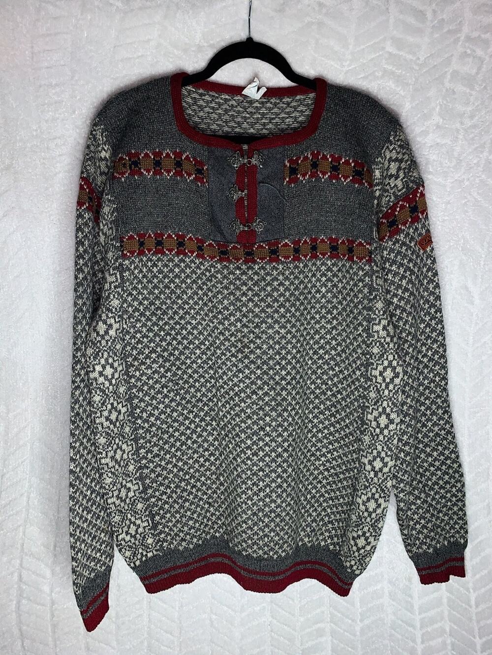 Swix Norwegian Nordic Snowflake Wool Knit Sweater